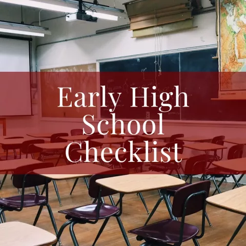 early high school checklist Moon Prep ebook