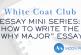 Essay Mini Series: How to Write the “Why Major” Essay